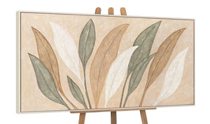 Abstraktes Leinwandbild „Tanz der Blätter“ – Handgemalte Wandkunst Naturmotiv
