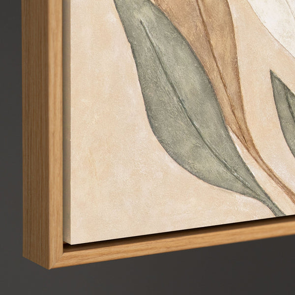 Abstraktes Leinwandbild „Tanz der Blätter“ – Handgemalte Wandkunst Naturmotiv