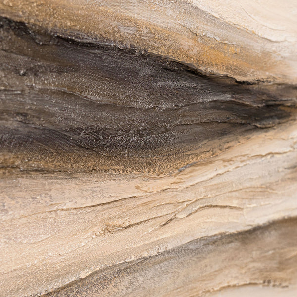 Moderne Leinwandbild „Spuren des Windes“ – Abstraktes Landschaftsbild handgemalt