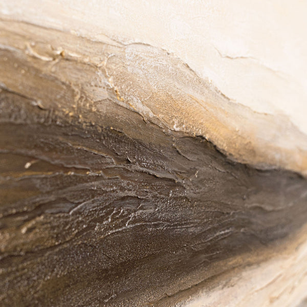 Moderne Leinwandbild „Spuren des Windes“ – Abstraktes Landschaftsbild handgemalt