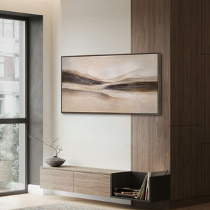 Moderne Leinwandbild „Spuren des Windes“ – Abstraktes Landschaftsbild handgemalt