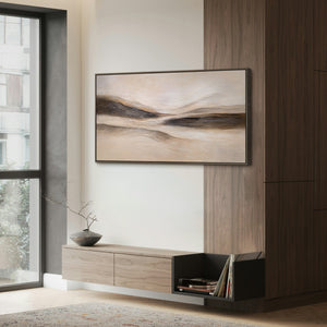 Moderne Leinwandbild „Spuren des Windes“ – Abstraktes Landschaftsbild handgemalt