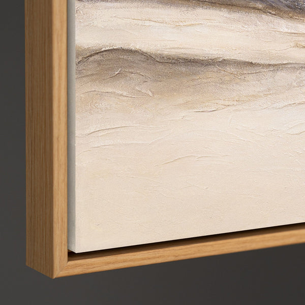Moderne Leinwandbild „Spuren des Windes“ – Abstraktes Landschaftsbild handgemalt