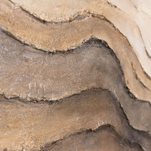 Handgemaltes Acrylgemälde „Erinnerung der Erde“ – Abstrakte Wandkunst in Beige & Braun