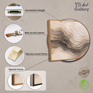 Handgemaltes Acrylgemälde „Erinnerung der Erde“ – Abstrakte Wandkunst in Beige & Braun