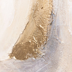 Abstraktes Gemälde „Strahlende Ströme“ – Handgemalte Kunst mit Goldakzenten