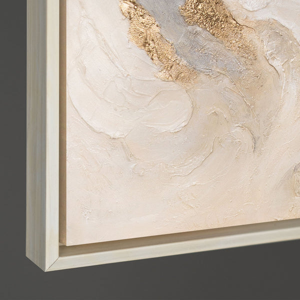 Abstraktes Gemälde „Strahlende Ströme“ – Handgemalte Kunst mit Goldakzenten