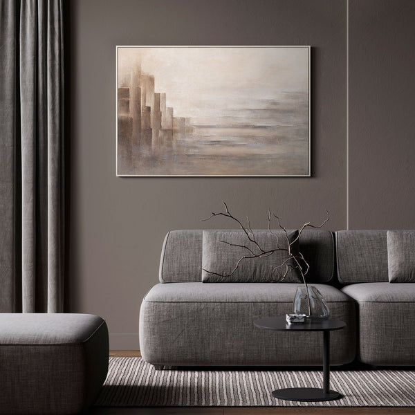 Handgemalte Gemälde „Grenzen der Illusion“ – Moderne Wandkunst auf Leinwand