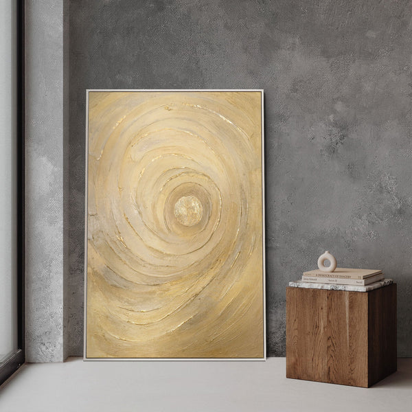 Leinwandbild „Kreise der Zeit“ – Strukturiertes Gemälde modern & elegant