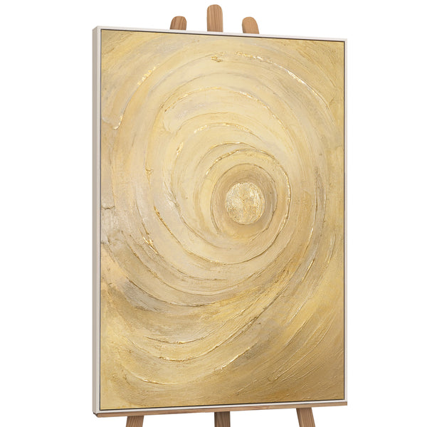 Leinwandbild „Kreise der Zeit“ – Strukturiertes Gemälde modern & elegant