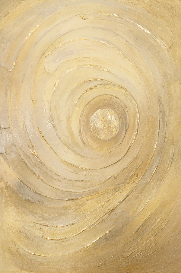 Leinwandbild „Kreise der Zeit“ – Strukturiertes Gemälde modern & elegant