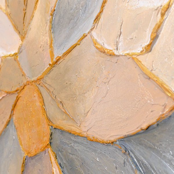 Arztpraxis Bilder Geometrische Blütenmalerei handgemalt
