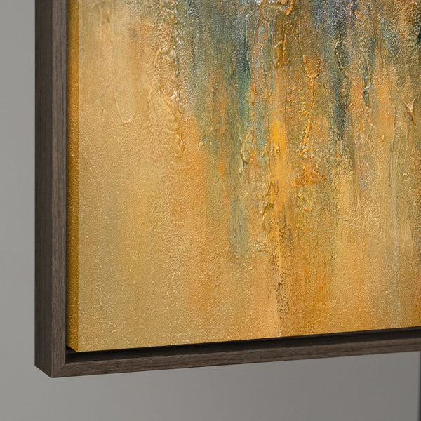 Handgemaltes Acrylbild „Goldener Weite“ – Moderne Wandkunst Naturfarben