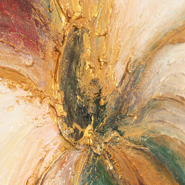Abstract Floral Painting on Canvas with Texture "Floral Energy" – Hand-Painted Acrylic Painting