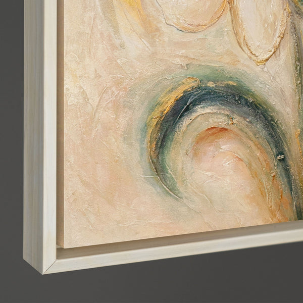 Abstract Floral Painting on Canvas with Texture "Floral Energy" – Hand-Painted Acrylic Painting