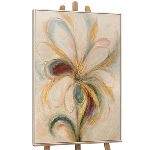 Abstract Floral Painting on Canvas with Texture "Floral Energy" – Hand-Painted Acrylic Painting
