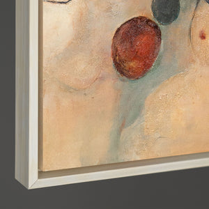 Abstraktes Leinwandbild „Scharlachrote Sternbilder“ – Handgemalte Kunst für Wohnzimmer