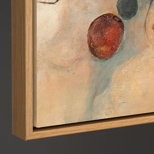 Abstraktes Leinwandbild „Scharlachrote Sternbilder“ – Handgemalte Kunst für Wohnzimmer