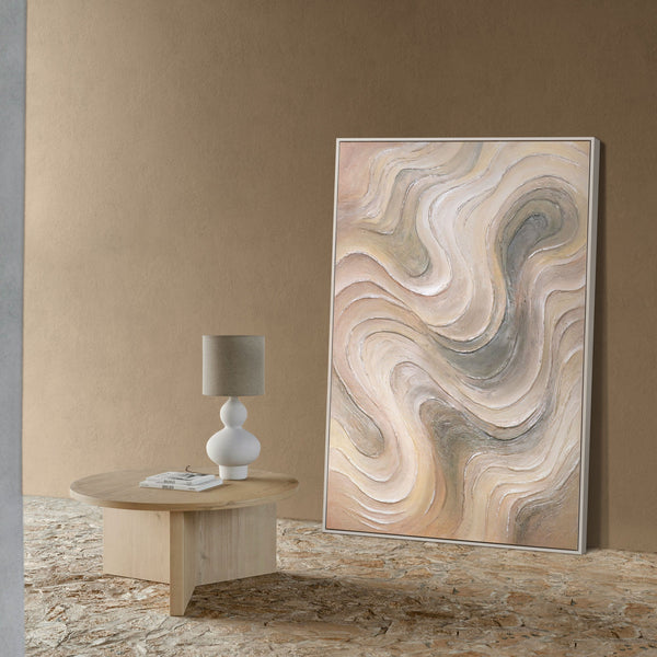 Moderne Wandkunst „Sanfte Strömung“ – Handgemaltes Acrylbild auf Leinwand