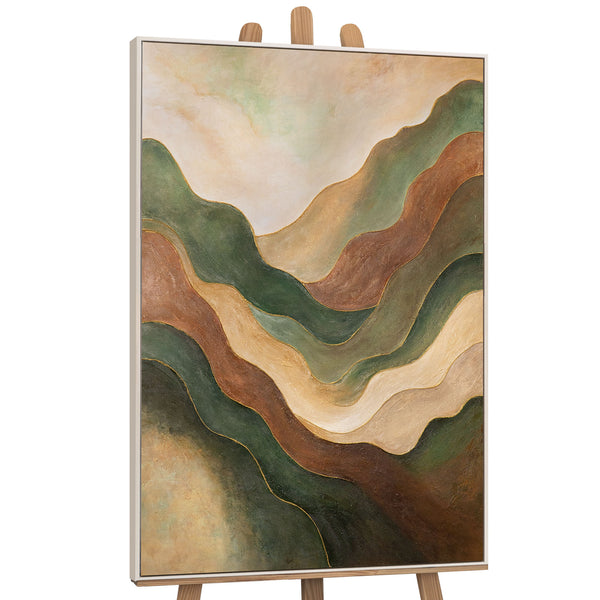 Abstraktes Acrylgemälde „Tanz der Hügel“ – Moderne Landschaft auf Leinwand