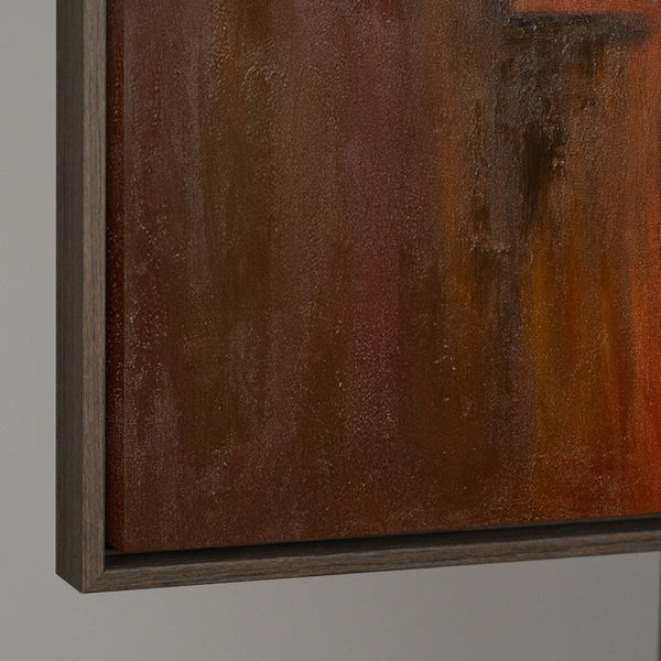Handgemaltes Leinwandbild „Aufstieg“ – Abstrakte Kunst mit Struktur und Sonne