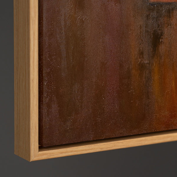 Handgemaltes Leinwandbild „Aufstieg“ – Abstrakte Kunst mit Struktur und Sonne