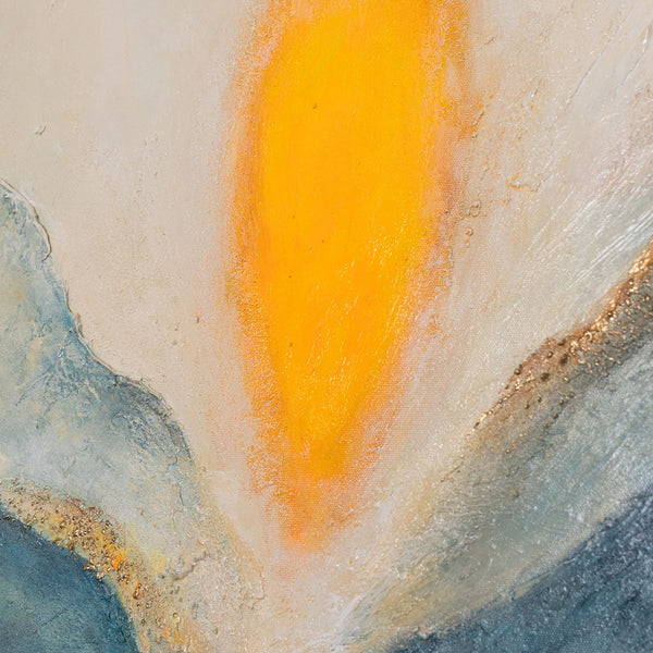 Handgemaltes Acrylbild auf Leinwand „Morgendämmerung in den Wolken“ – Moderne Wandkunst