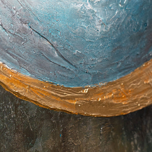 Abstraktes Gemälde auf Leinwand „Wärme des Universums“ – Moderne Wanddekoration