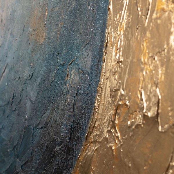 Abstraktes Gemälde auf Leinwand „Wärme des Universums“ – Moderne Wanddekoration