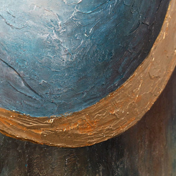 Abstraktes Gemälde auf Leinwand „Wärme des Universums“ – Moderne Wanddekoration