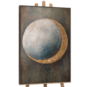 Abstraktes Gemälde auf Leinwand „Wärme des Universums“ – Moderne Wanddekoration
