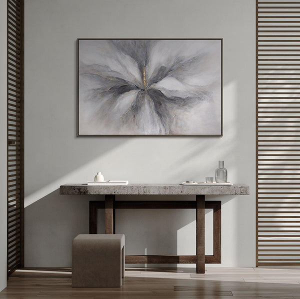 Handgemaltes Acrylbild „Goldener Moment“ – Moderne Kunst auf Leinwand mit Struktur