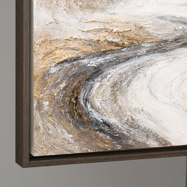 Handgemaltes Bild „Wasserfall der Träume“ – Moderne Wandkunst mit Struktur