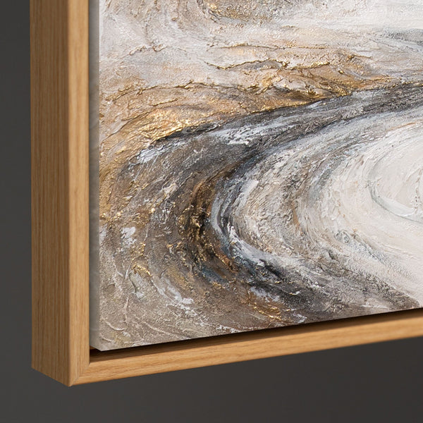 Handgemaltes Bild „Wasserfall der Träume“ – Moderne Wandkunst mit Struktur