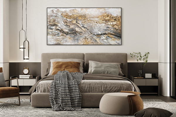 Handgemalte bilder auf leinwand im Rahmen "Glühen"