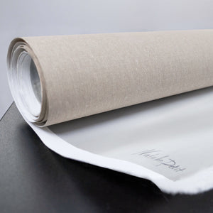 Handgemaltes Leinwandbild mit Silberstruktur