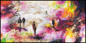 Gerahmte bilder für wohnzimmer groß mit blattgold "Frühlingskühle"