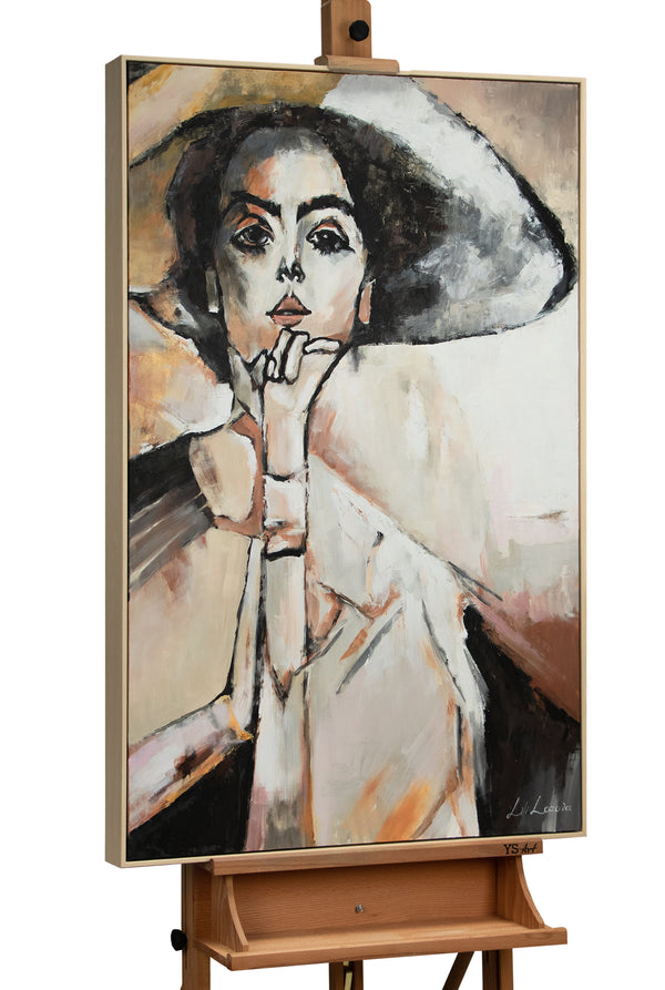Handgemalte acrylbilder auf leinwand im Rahmen “Elisabeth“