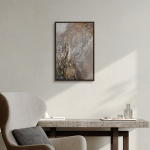 Handgemaltes abstraktes Gemälde „Universum I" – 60x40 cm mit Rahmen