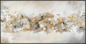 Earth Tone Wall Art – Hand-Painted Abstract Acrylic with Gold Accents on Canvas
