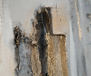 Handgemalte Abstrakte Kunst mit Goldakzenten "Stadtrhythmen"