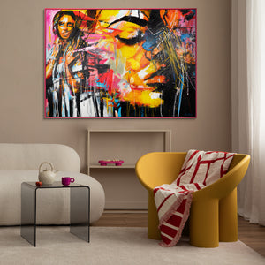 Pictures on canvas "Symphony of Colors" with frame wall decoration living room