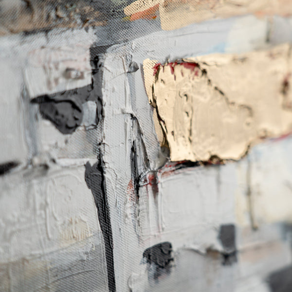 Acrylbilder auf Leinwand Handgemalt mit Rahmen Sonnenhäuser