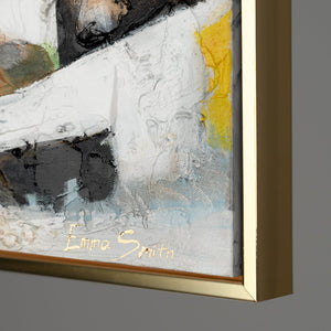 Acrylbilder auf Leinwand Handgemalt mit Rahmen Sonnenhäuser