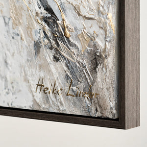 Abstract Butterfly Painting with Golden Wings – Hand-Painted Canvas Artwork for Living Room