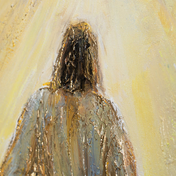 Handgemalte religiöse Kunst „Strahlkraft des Glaubens“ – Christus am Meer