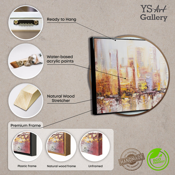 Gerahmtes Landschaftsgemälde, bereit zum Aufhängen