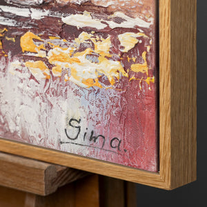 Abstrakte bilder auf leinwand mit Rahmen 150x50cm "Morgen’s in Megapolis"