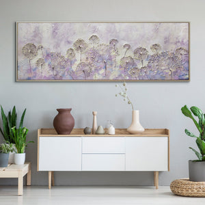 Blumen Bilder Gemalt "Frühlingsanfang" Acrylgemälde mit Rahmen