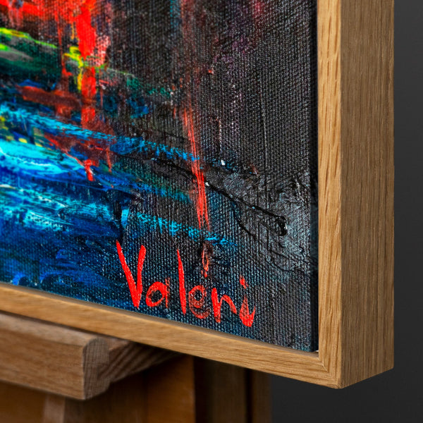 Handgemalte acrylbilder modern "Herbstliche Allee"